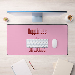 Happiness in Solitude Desk Mat