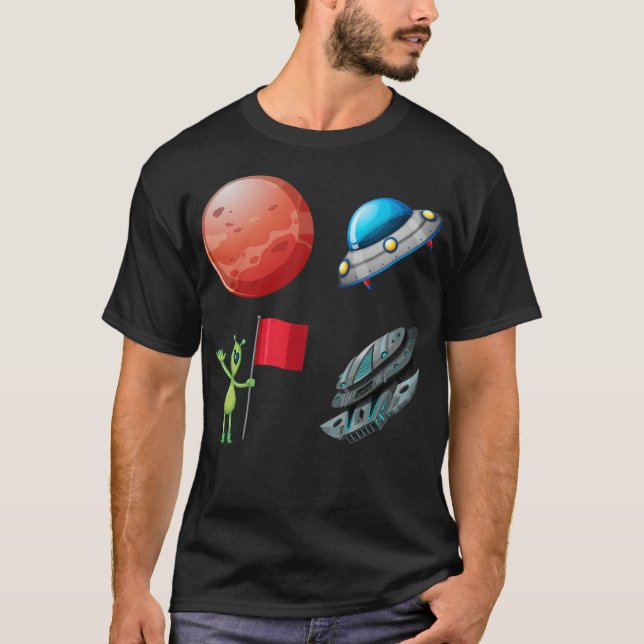 Happiness In Space Pack T-Shirt (Front)