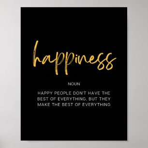Happiness Inspiring Quote Poster
