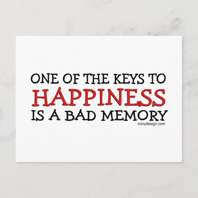 Happiness is a Bad Memory Postcard (Front)
