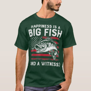Happiness Is A Big Fish And A Witness Vintage USA  T-Shirt