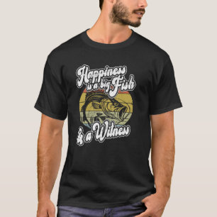 Happiness Is A Big Fish, Groovy Retro Funny Fishin T-Shirt