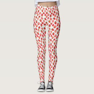 Happiness Is A Bowl Of Fresh Strawberries Leggings