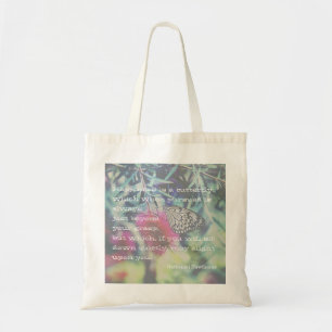 Happiness is a Butterfly - Inspiring Quote Tote Bag