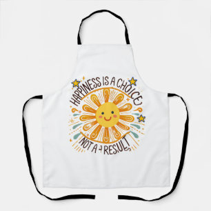 "Happiness is a Choice – Radiant Sun Design" 🌞✨ Apron