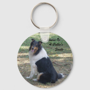 Happiness Is: A Collie's Smile Key Ring