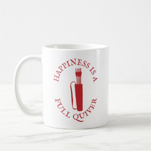 Happiness Is a Full Quiver Archery Lover Coffee Mug