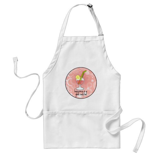 Happiness is a Good Cocktail Standard Apron (Front)