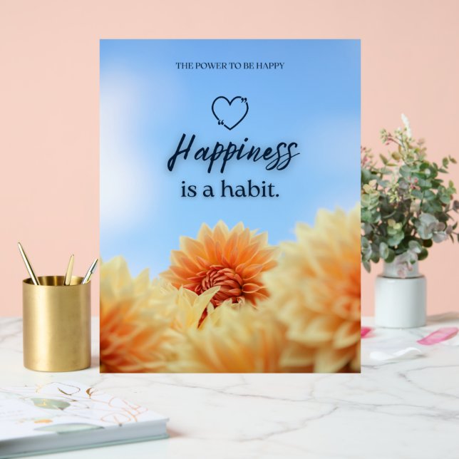 HAPPINESS IS A HABIT ACRYLIC SIGN (Wedding)