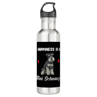 Happiness Is A Mini Schnauzer 710 Ml Water Bottle