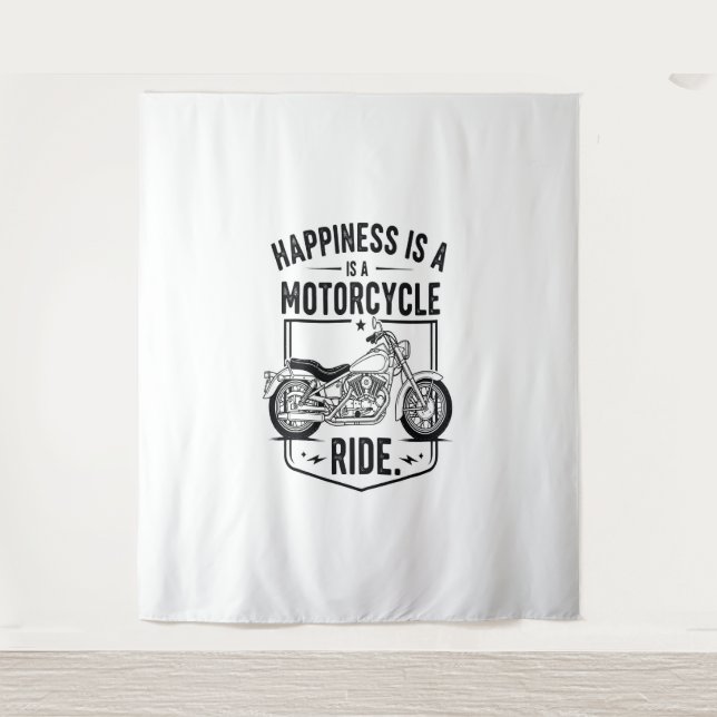 Happiness is a Motorcycle Ride.jpg Tapestry (Front)