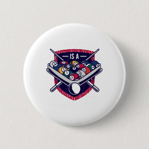 Happiness Is A Perfect Rack Billiard Game Lover Bi 6 Cm Round Badge