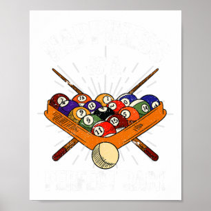 Happiness Is A Perfect Rack Billiard Game Lover Bi Poster