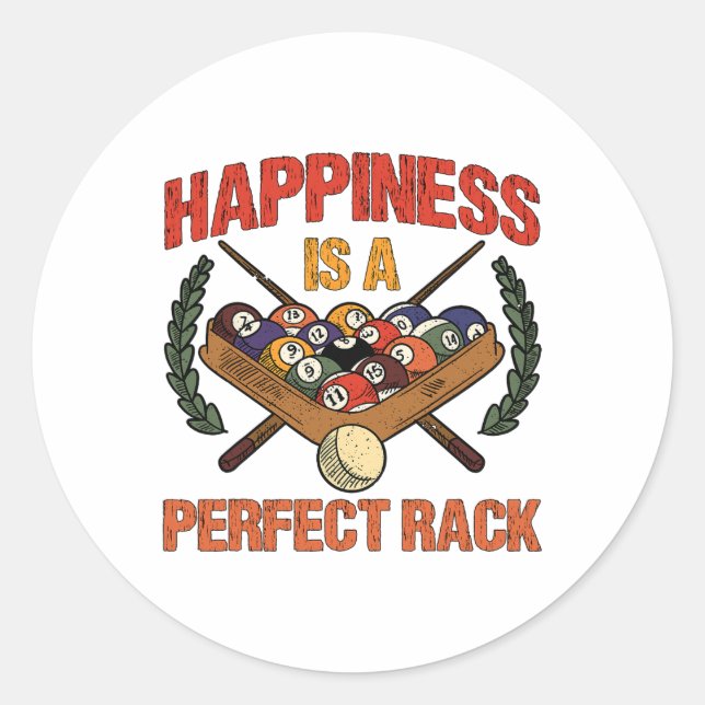Happiness Is A Perfect Rack. - Copy  Classic Round Sticker (Front)