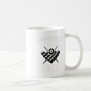 Happiness Is A Perfect Rack Funny Pool Billiards C Coffee Mug
