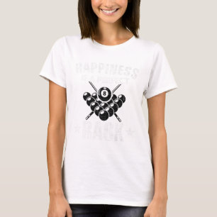 Happiness Is A Perfect Rack Funny Pool Billiards C T-Shirt