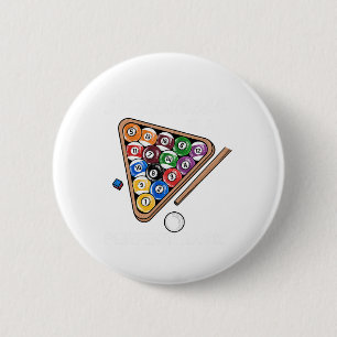 Happiness Is A Perfect Rack I Pool Billiards Playe 6 Cm Round Badge