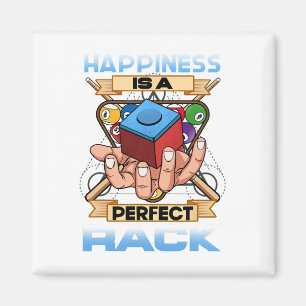 Happiness Is A Perfect Rack I Pool Billiards Playe Magnet