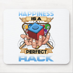 Happiness Is A Perfect Rack I Pool Billiards Playe Mouse Pad