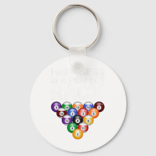 Happiness Is A Perfect Rack Perfect Rack Billiards Key Ring