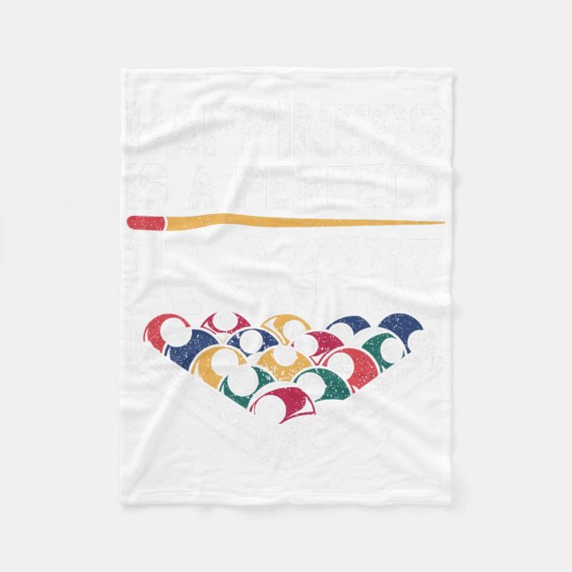 Happiness Is A Perfect Rack Pool Player Billiard B Fleece Blanket (Front)