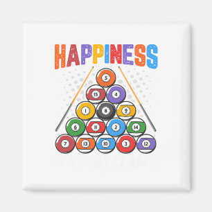 Happiness Is A Perfect Rack - Pool Snooker Player Magnet