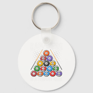 Happiness Is A Perfect Rack - Snooker Billiards Pl Key Ring