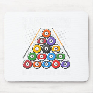 Happiness Is A Perfect Rack - Snooker Billiards Pl Mouse Pad