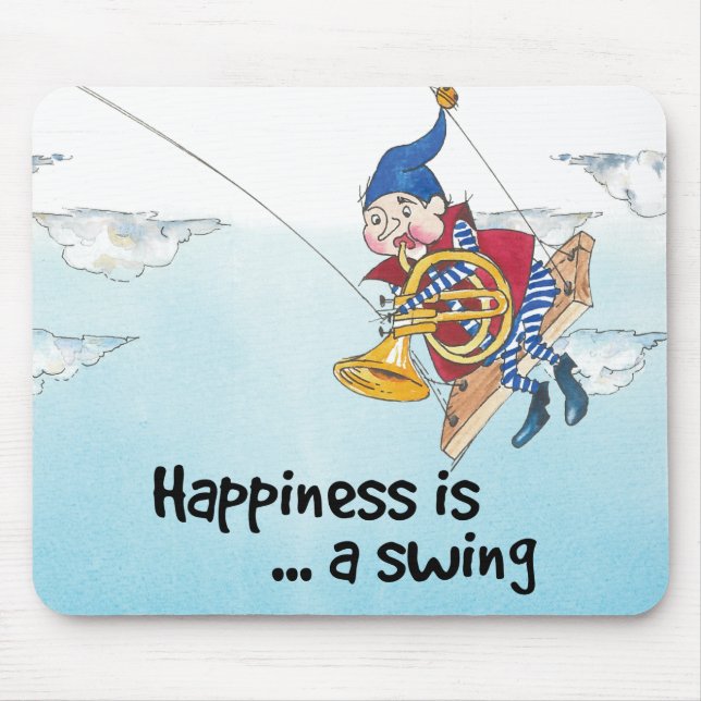 Happiness is a swing  mouse pad (Front)