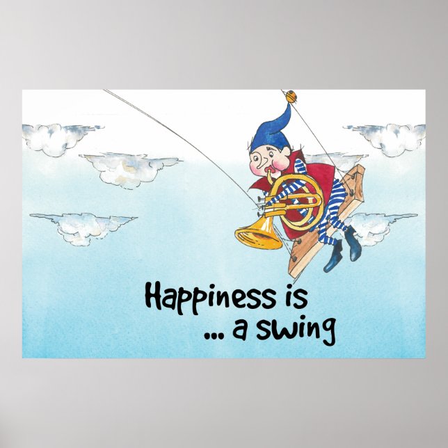 Happiness is a swing  poster (Front)