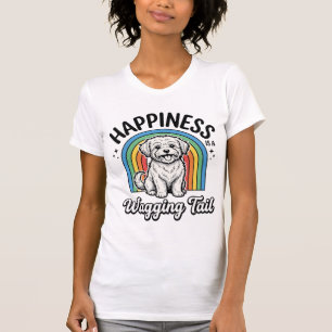 Happiness Is a Wagging Tail Dog Lover Design_1 T-Shirt