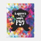 Happiness Is A Warm Pug On Colourful Pyramids