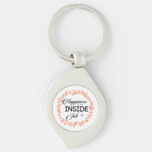 Happiness Is An Inside Job Wreath Key Ring