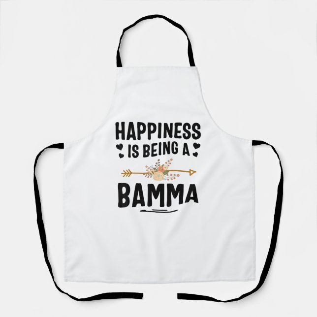 Happiness Is Being A Bamma Thanksgiving Christmas  Apron (Front)