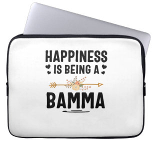 Happiness Is Being A Bamma Thanksgiving Christmas Laptop Sleeve