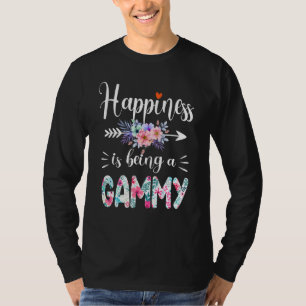 Happiness Is Being A Gammy Ever Women Floral Decor T-Shirt