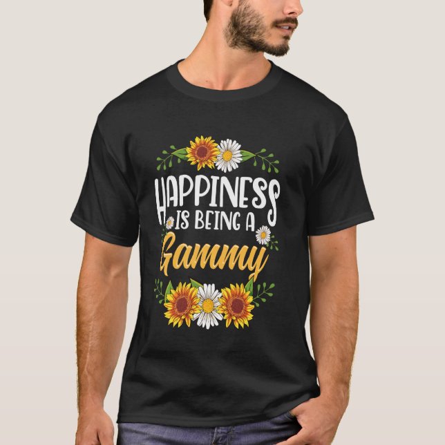 Happiness Is Being A Gammy  Mothers Day T-Shirt (Front)