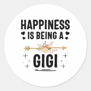 Happiness Is Being A Gigi Mothers Day Gifts Classic Round Sticker