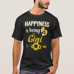 Happiness Is Being A Gigi Sunflower Grandma Mother T-Shirt