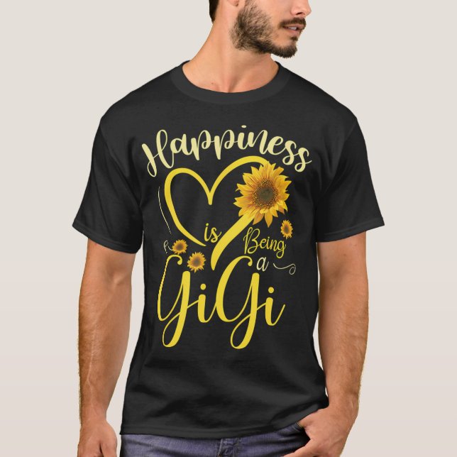 Happiness Is Being A Gigi Sunflower Mother'S Day G T-Shirt (Front)