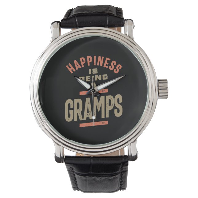 Happiness Is Being a Gramps | Grandfather Watch (Front)