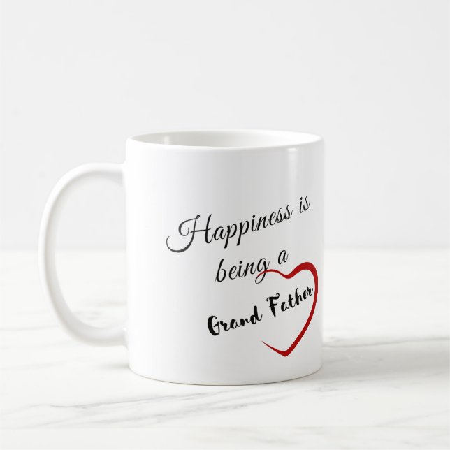 Happiness is Being a Grand Father Coffee Mug (Left)