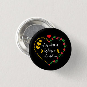 Happiness Is Being A Grandma Cute New Grandmother 3 Cm Round Badge
