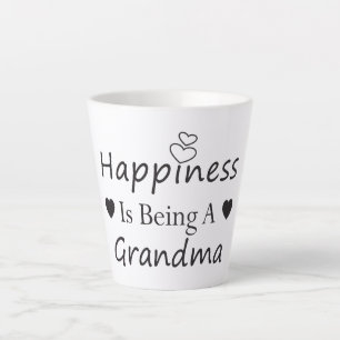 Happiness is being a Grandma,Grandma Gift, Grandma Latte Mug