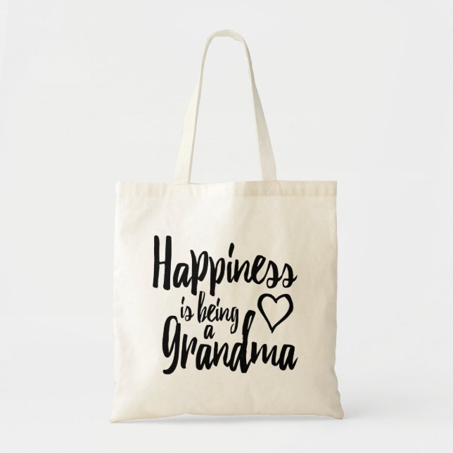 Happiness Is Being A Grandma Heart Tote Bag (Front)