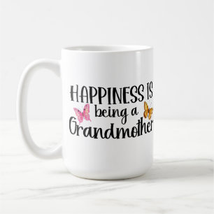 Happiness Is Being A Grandmother Butterfly Grandma Coffee Mug