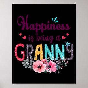 Happiness is being a Granny Ever Women Floral Poster