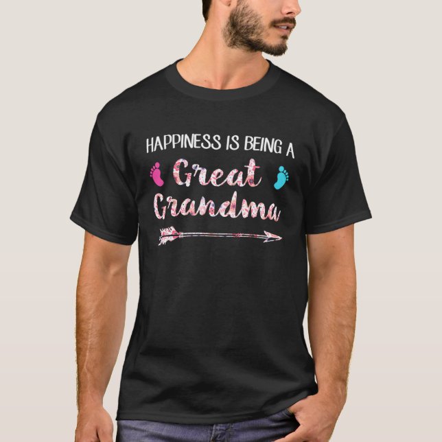 Happiness is being a great grandma T-Shirt (Front)