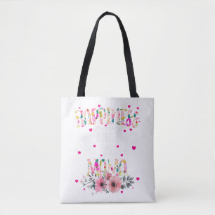 Happiness Is Being A Mama Floral Mimi Christmas Tote Bag