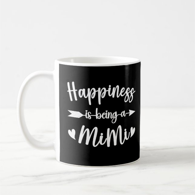 Happiness Is Being A Mimi Funny Grandmother Mother Coffee Mug (Left)